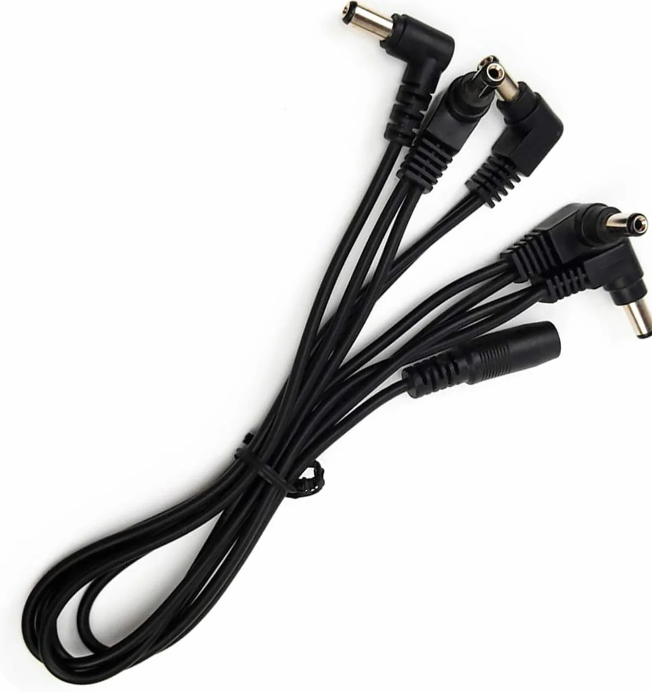 gitarowy 9 V 1,5 A DC adapter zasilający, z 5 przewodami Daisy Chain, do pedałów efektów gitarowych, centralnego negatywu