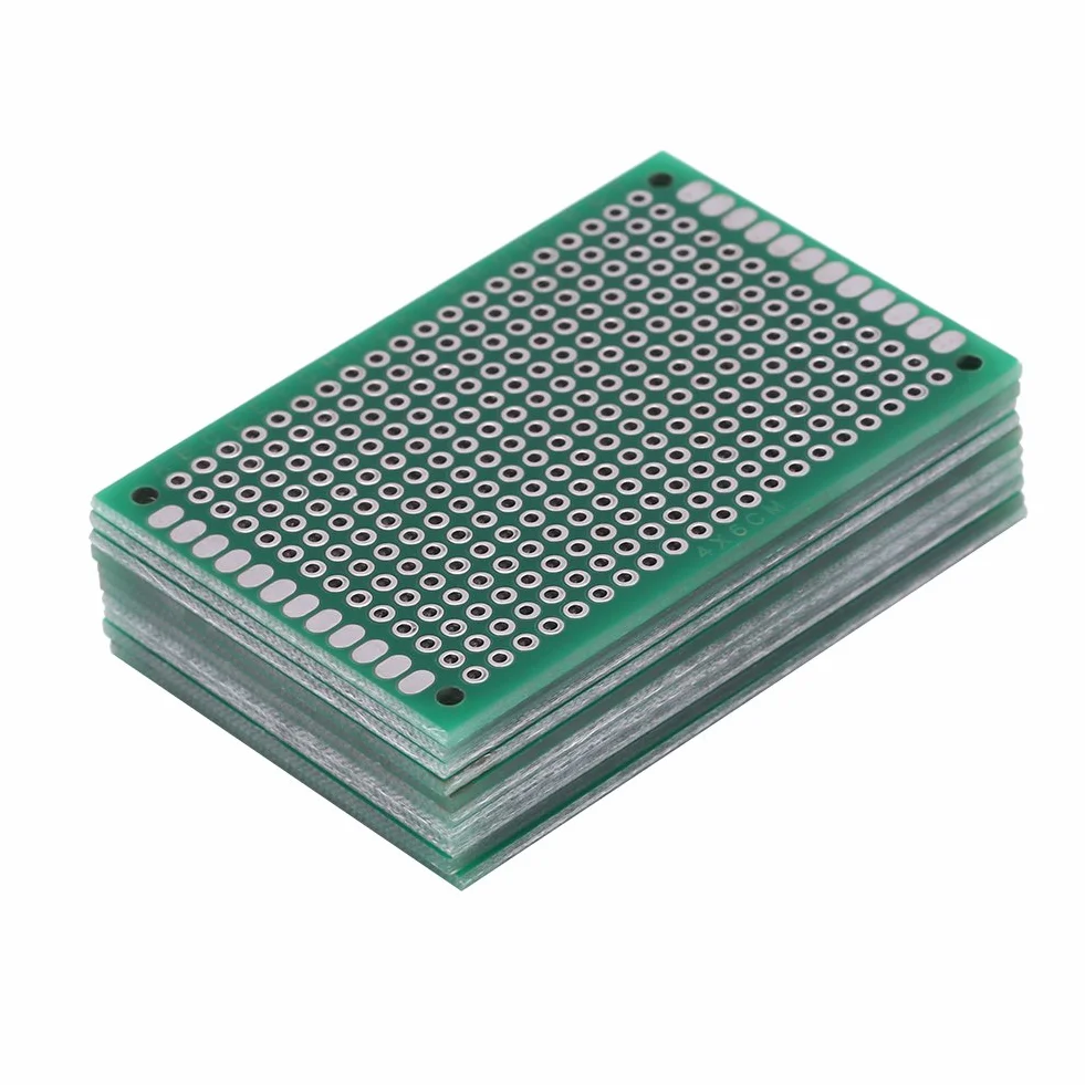 10 sztuk uniwersalna płytka drukowana 4 cm × 6 cm dwustronna płytka prototypowa płytka drukowana DIY lutowanie elektroniczne