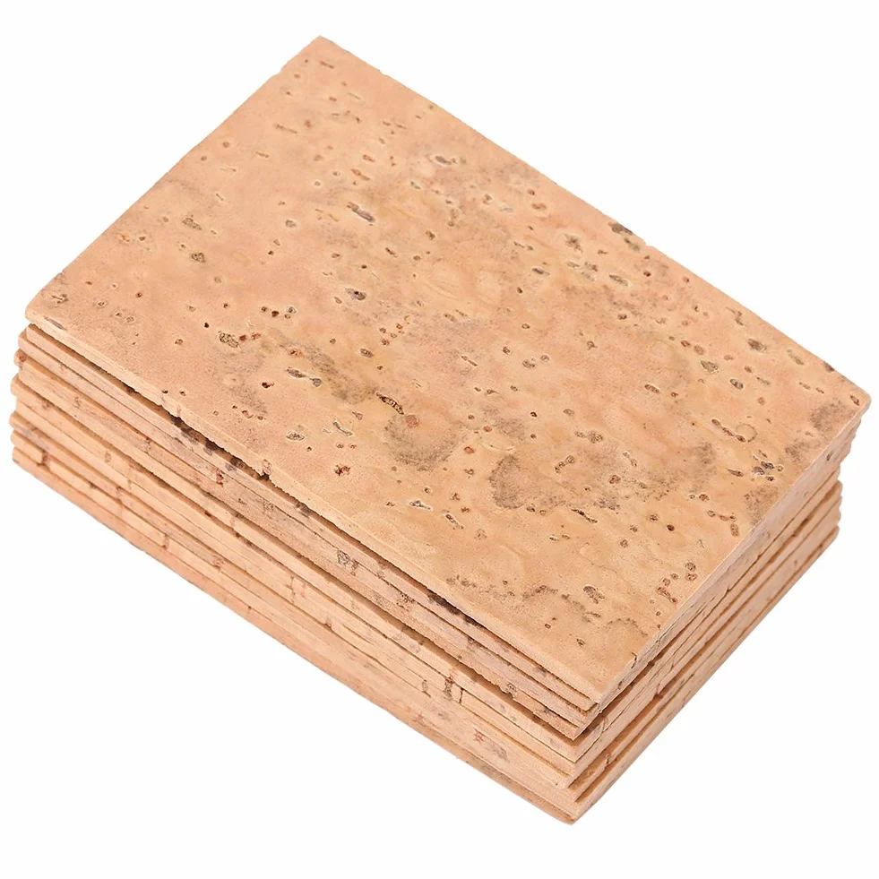 Tbest Saxophon Neck Cork, 10 Stück Universal Saxophon Hals Kork Korkplatte Sax Hals Joint Kork Blatt für Alt/Sopran/Tenor Instrument Ersatz Zubehör