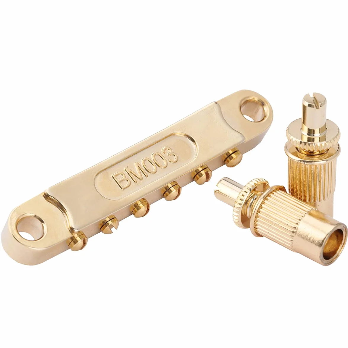 Musiclily Pro Rolkowe Siodełka Mostek Tune-O-Matic Roller Saddle Bridge do Gitary Elektrycznej Les Paul LP SG, Złoty
