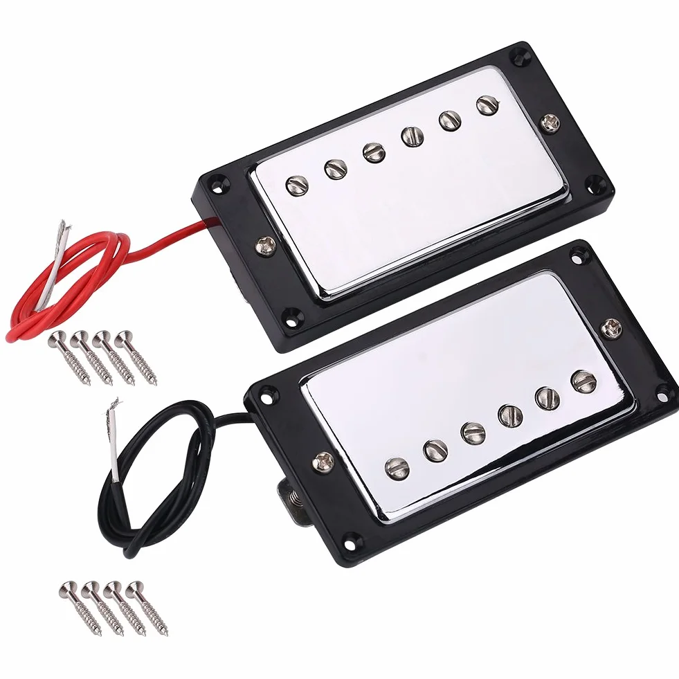 Chromowane metalowe przetworniki gitarowe z rękojeścią i mostkiem do gitar elektrycznych LP
