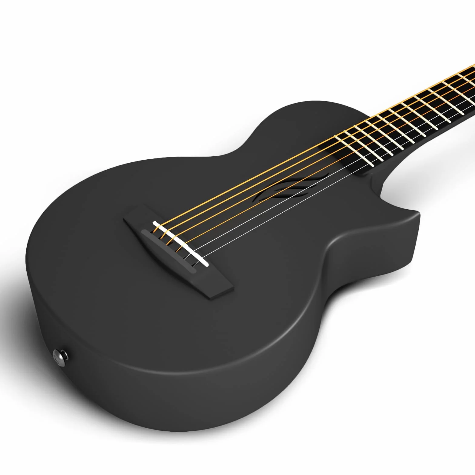 Gitara akustyczna Enya Nova Go Mini, czarna, 1/4, włókno węglowe, gitara podróżna, dla dorosłych, początkujących, zestaw startowy dla dzieci, do nauki, prezent na Wielkanoc, urodziny, Boże Narodzenie