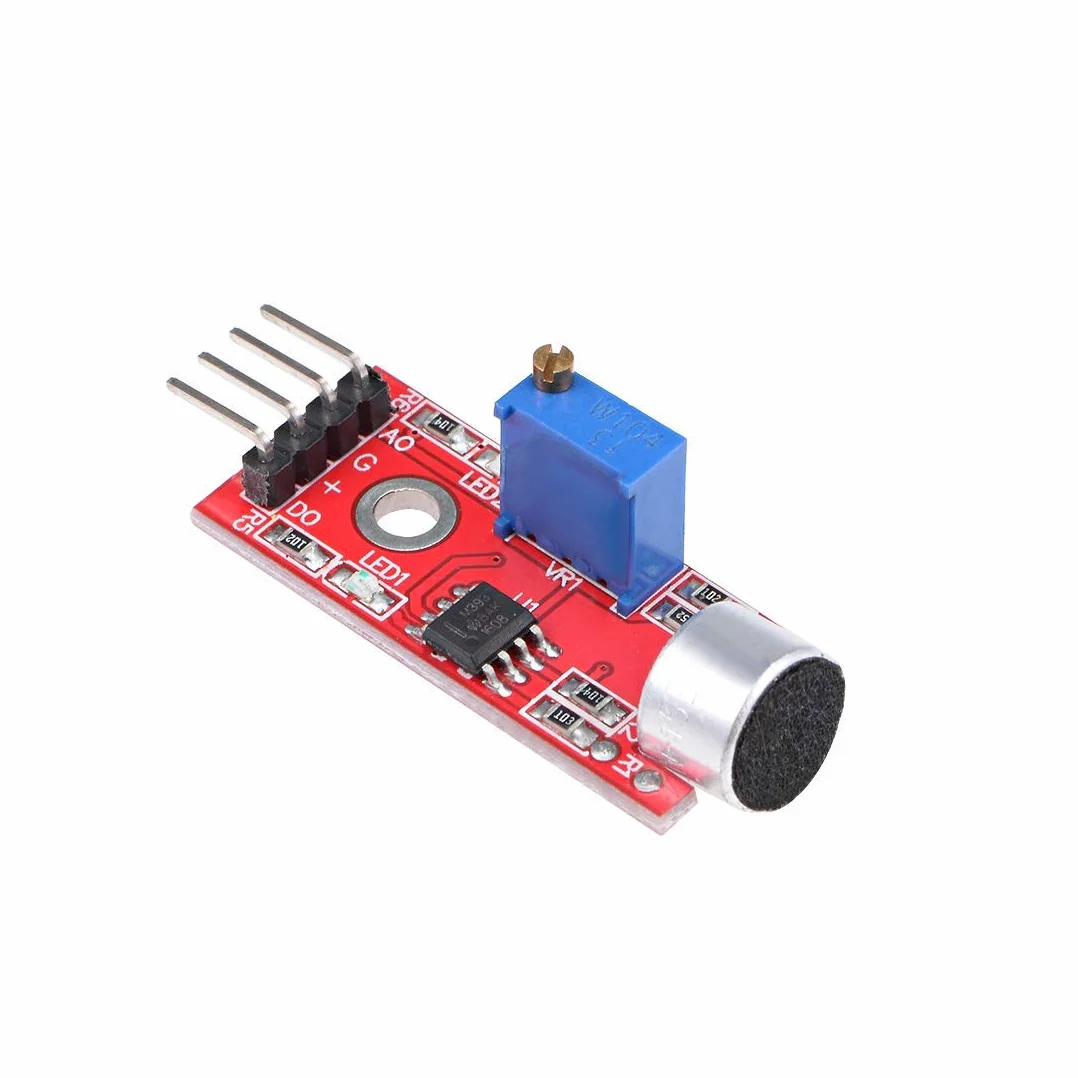 5 szt. mikrofonowy moduł czujnika dźwięku AVR PIC bardzo czuły rozpoznawanie głosu do Arduino z kablem Dupon