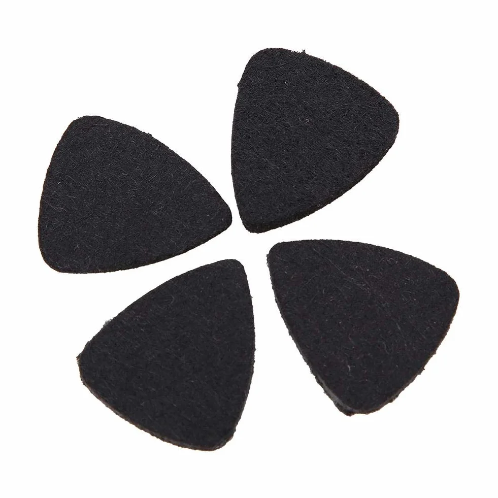 Dilwe 10 szt. plektronów z filcu wełnianego 3 mm do gitary ukulele (czarne)