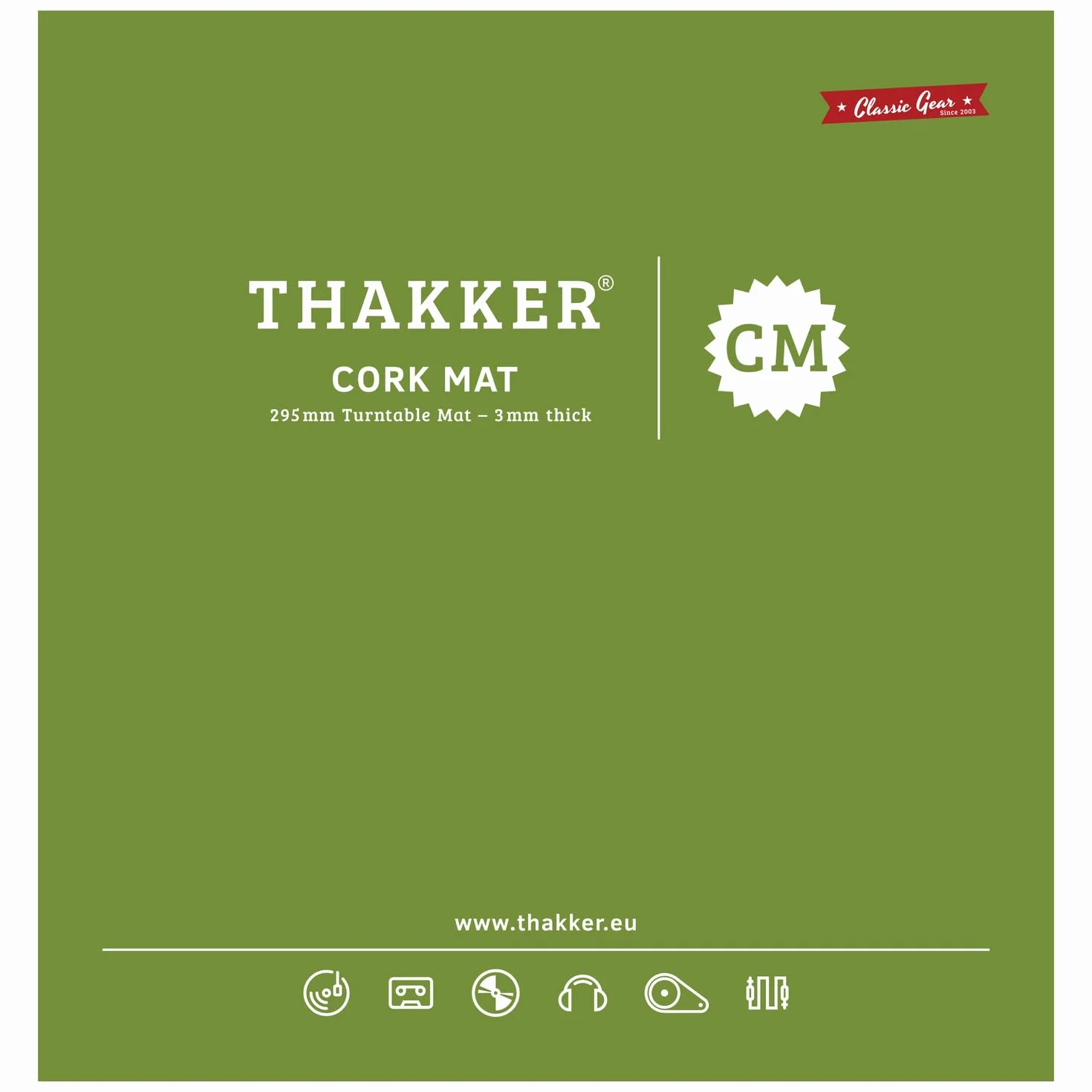 THAKKER Cork Mat - Podk³adka pod gramofon wykonana z najlepszego korka - Naturalna | 3mm grubo¶ci | 295mm ¶rednicy | dla gramofonu 12'.