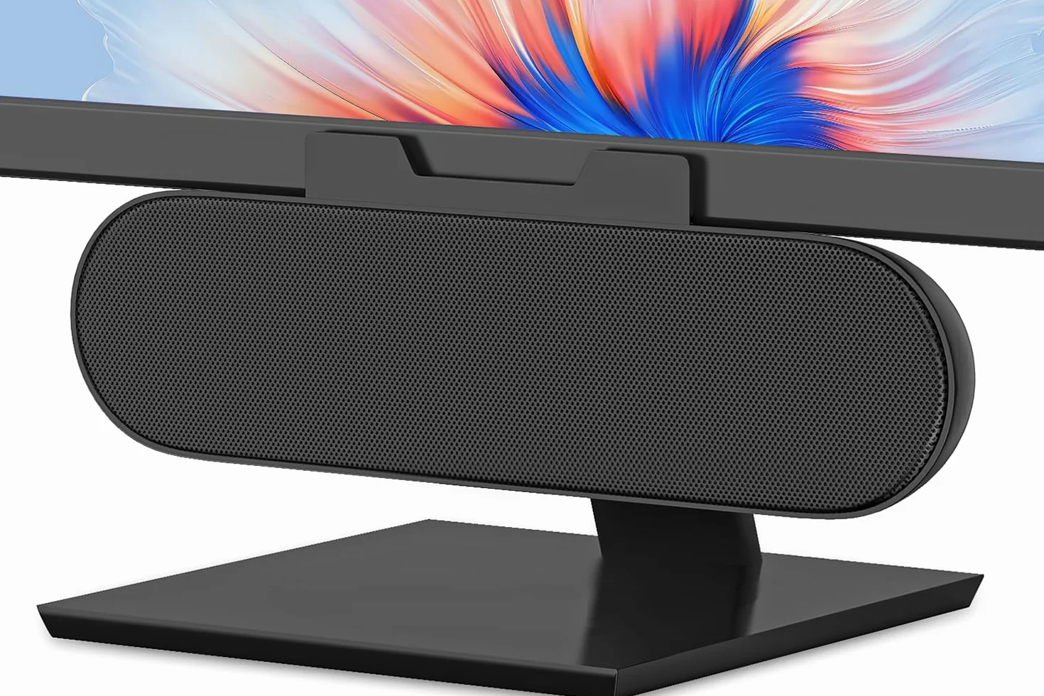 ZETIY Głośnik komputerowy, USB komputer z wejściem USB, przenośny mini soundbar z klipsem do monitora, komputera stacjonarnego, laptopa, notebooka (czarny)