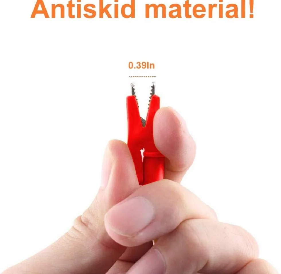DollaTek 2 szt. 15 A 4 mm wtyk bananowy na zacisk krokodylkowy końcówka kontrolna kabel - czerwony + czarny