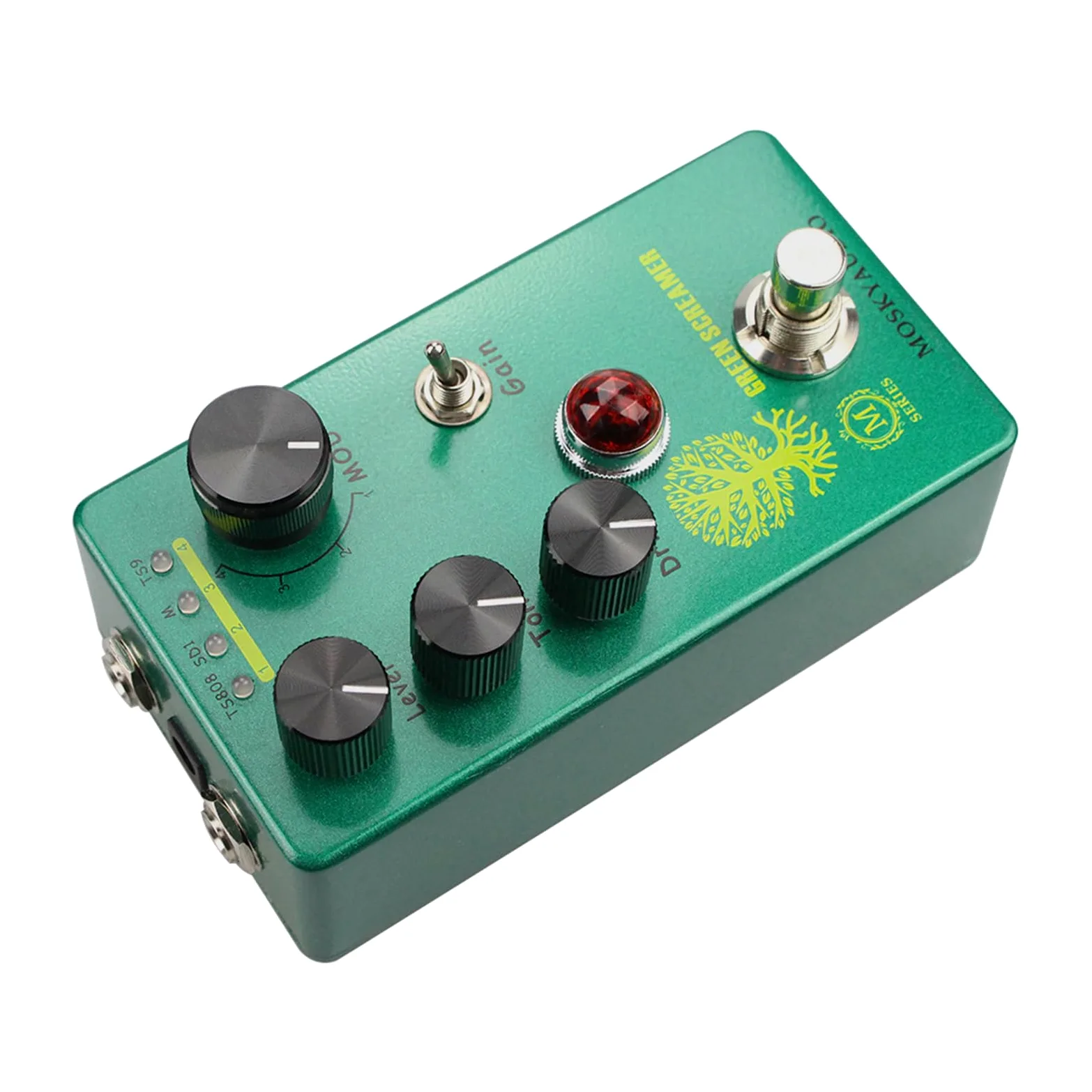 Btuty Booster/Overdrive pedał efektów gitarowych Przełącznik 4 tryby i sterowanie poziomem/tonem/napędem Kompaktowy przenośny cyfrowy procesor efektów do gitary elektrycznej