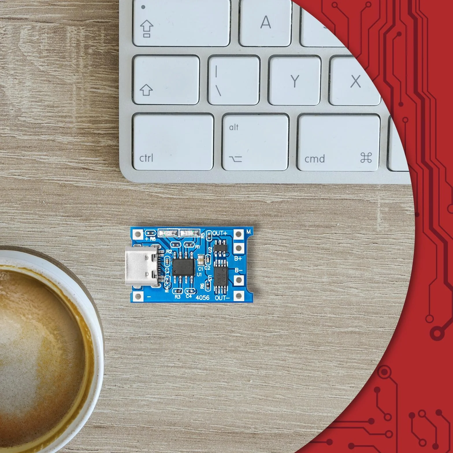 AZDelivery 5X TP4056 moduł ładowania akumulatora – USB typ C, obwód ochronny, wskaźniki LED – niezbędny do baterii litowo-jonowych lub LiPo
