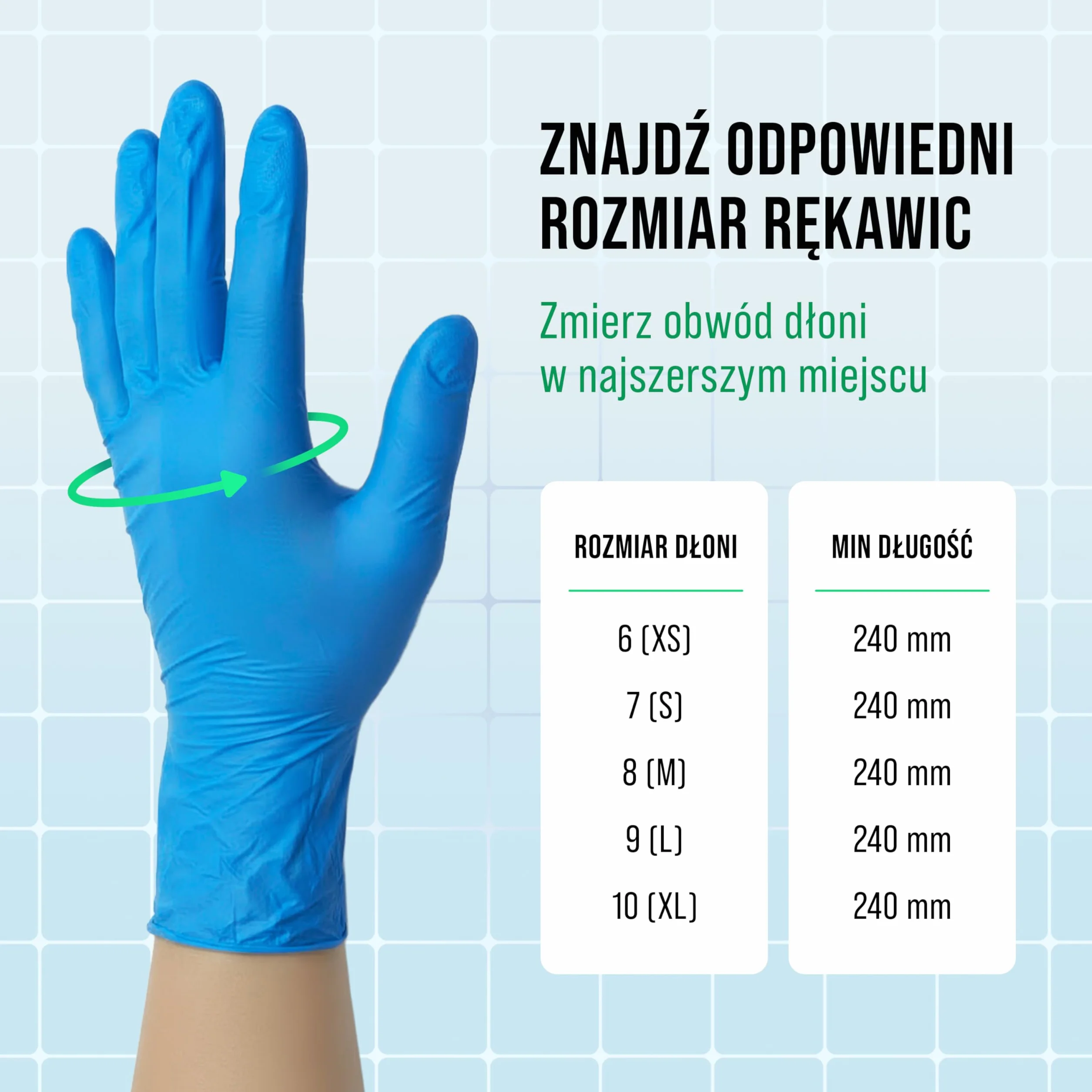 Rękawice nitrylowe, bez pudru, 100 sztuk, niebieskie, L – mocne rękawiczki jednorazowe – nie zawierają lateksu, obustronnie przenośne, wytrzymałe i odporne na chemikalia