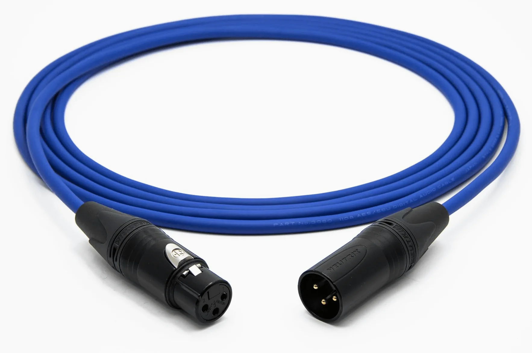 enoaudio Mogami 3080 AES/EBU Kabel cyfrowy 110 Ohm | Neutrik Gold XLR żeński - XLR męski | Hi-Fi, 2,0 m