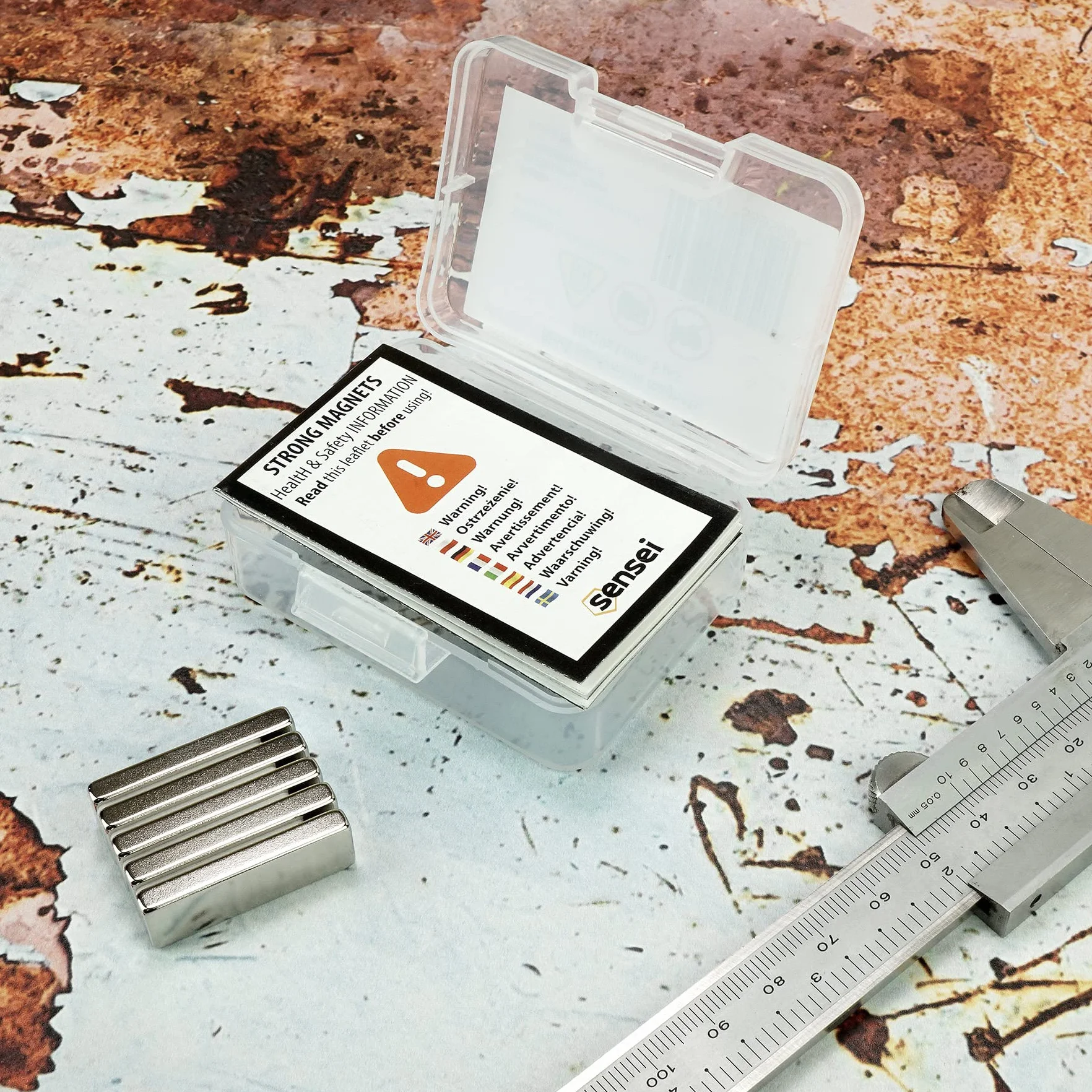 Sensei 5 sztuk Magnes neodymowy prostokątny 30x10x4 mm, bardzo mocne magnesy neodymowe sztabkowe 5,4 kg udźwigu