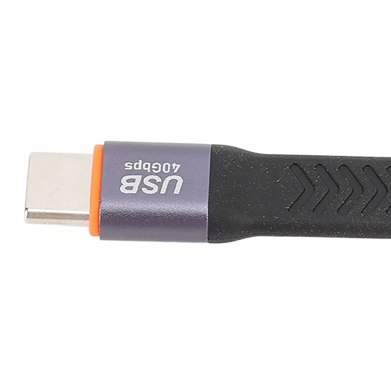 Krótki Kabel USB C 3.2 Gen 2, prędkość Przesyłania Danych 40 Gb/s, Elastyczna Konstrukcja FPC, Obudowa ze Stopu Aluminium, Funkcja Plug and Play, ze Złączem SSD, do Szybkiego