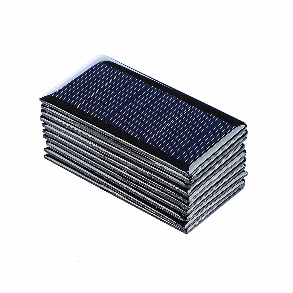 10 sztuk 5 V 60 mA MINI panel słoneczny epoksydowy panel słoneczny polikrystaliczne ogniwa słoneczne do ładowarki solarnej DIY Solar Syatem Kits 68 mm x 37 mm 5 V