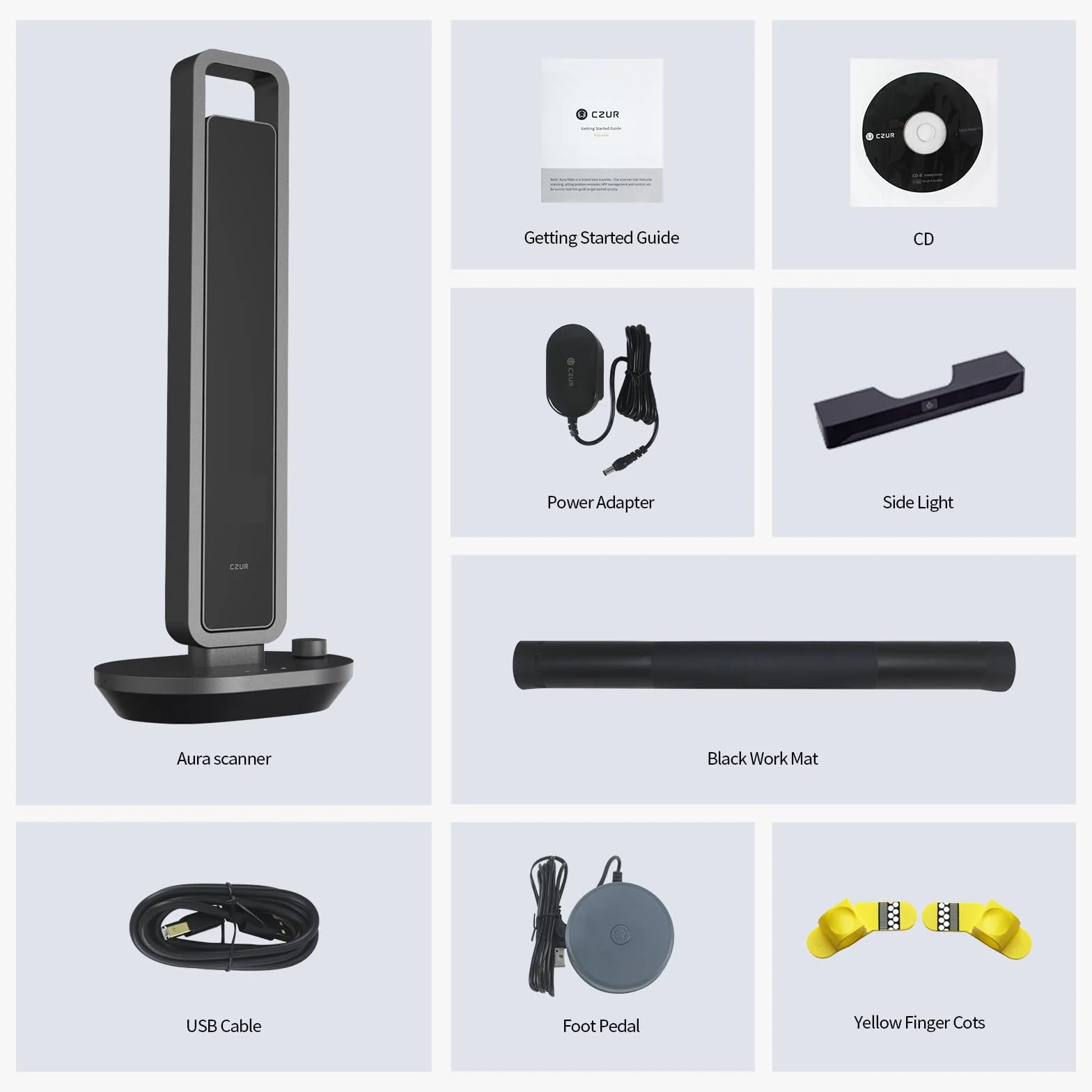 CZUR Aura Pro przenośny skaner książkowy, składany skaner dokumentów, kompatybilny z macOS i Windows, konwertowany na edycyjny format do domowego biura