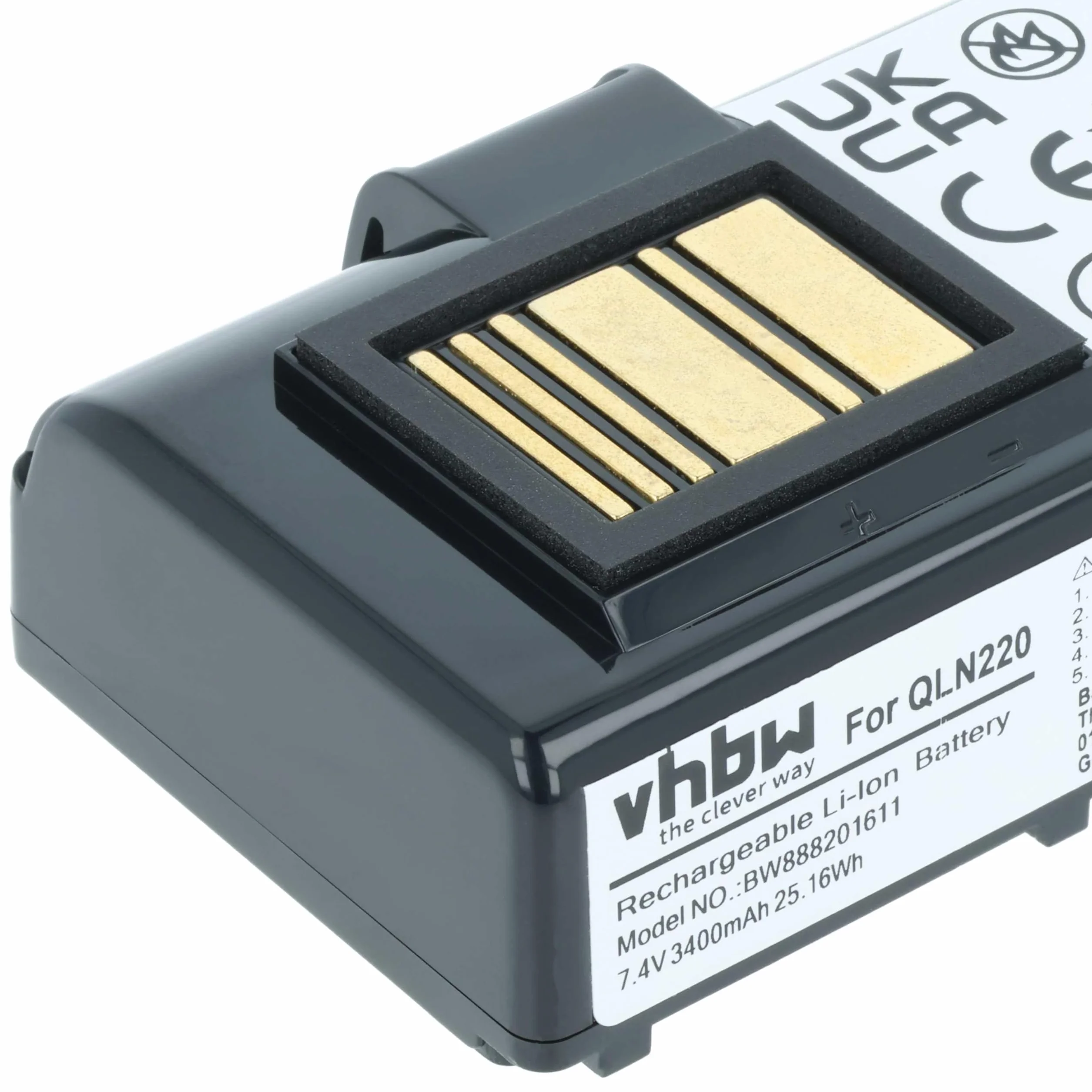 vhbw Akumulator zastępczy do Zebra P1031365-069, P1051378 do drukarek, kopiarek, skaner, drukarek etykiet (3400 mAh, 7,4 V, litowo-jonowy)