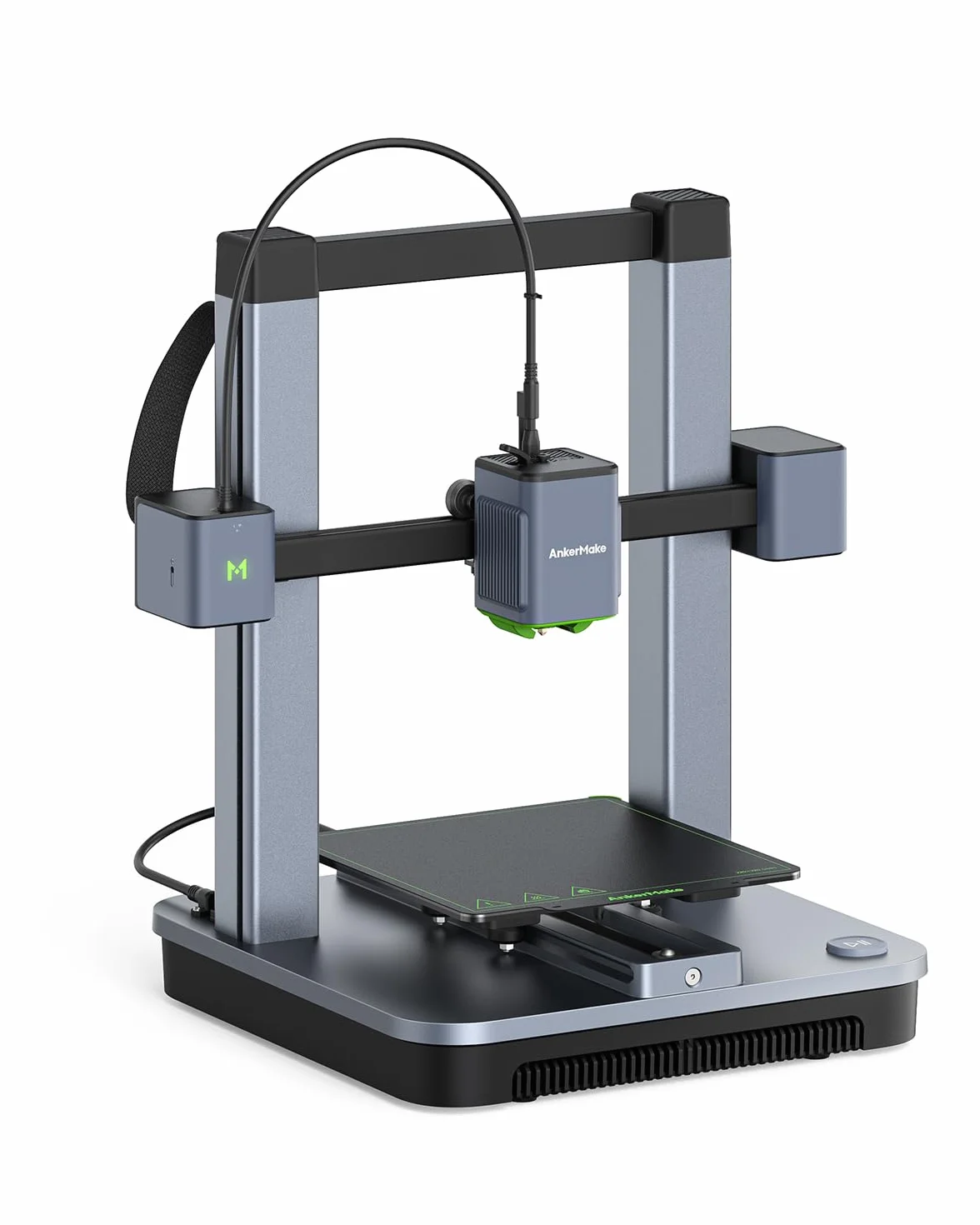Drukarka 3D AnkerMake M5C, szybkie drukowanie 500 mm/s, bezprzewodowe sterowanie wieloma urządzeniami, całkowicie metalowy hotend 300°C, rozdzielczość 50 μm, automatyczne poziomowanie 7×7