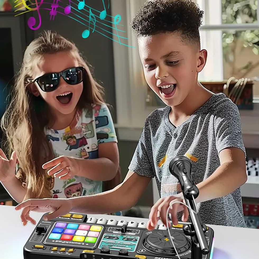 Mikser DJ dla dzieci z odtwarzaczem płyt i Bluetooth
