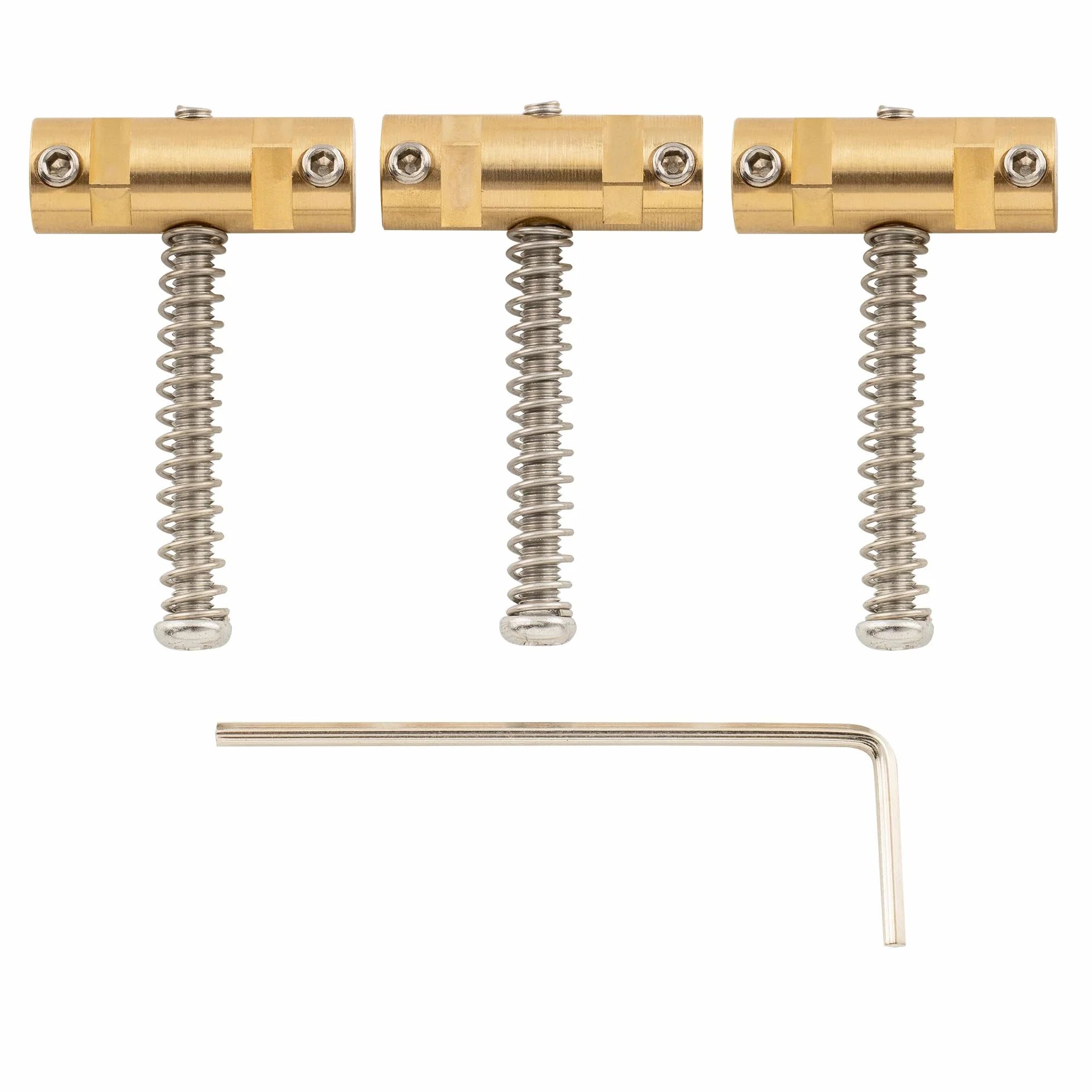 Musiclily Ultra 10,8mm Mosiądz Kompensacją Telecaster Siodełka Mostka do Gitary Elektrycznej typu Tele, Oryginalny Kolor Nikiel Śruby(3 szt.)