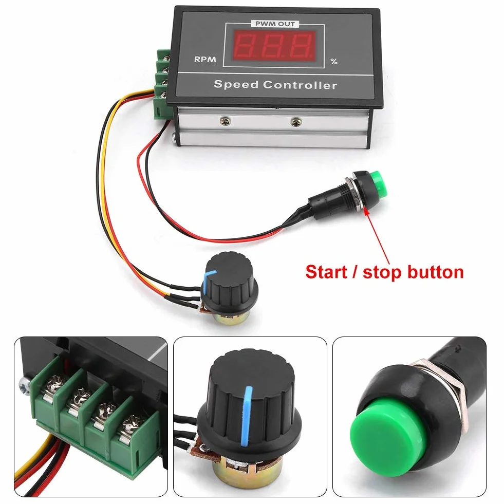 7-70v PWM Sterownik Silnika Dc 30A Modulator Szerokości Impulsu Dc 6-60V 12V 24V 36V 48V 30A PWM Regulator Obrotów Silnika Dc Przełącznik Start/stop