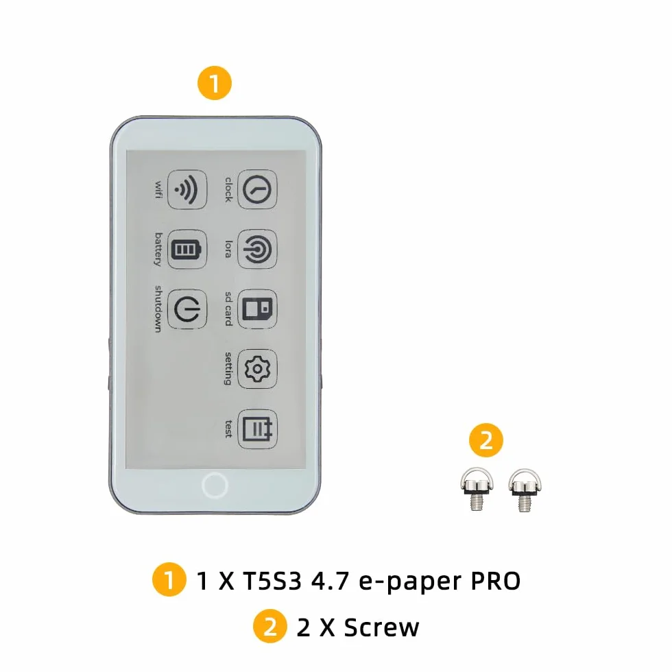LILYGO T5-4.7-S3 E-Paper Pro ESP32-S3 SX1262 LoRa 868 Mhz TF Card RTC TTGO karta rozwojowa z wyświetlaczem E-Paper Ultra Low Power Touchable 4,7" (z GPS)