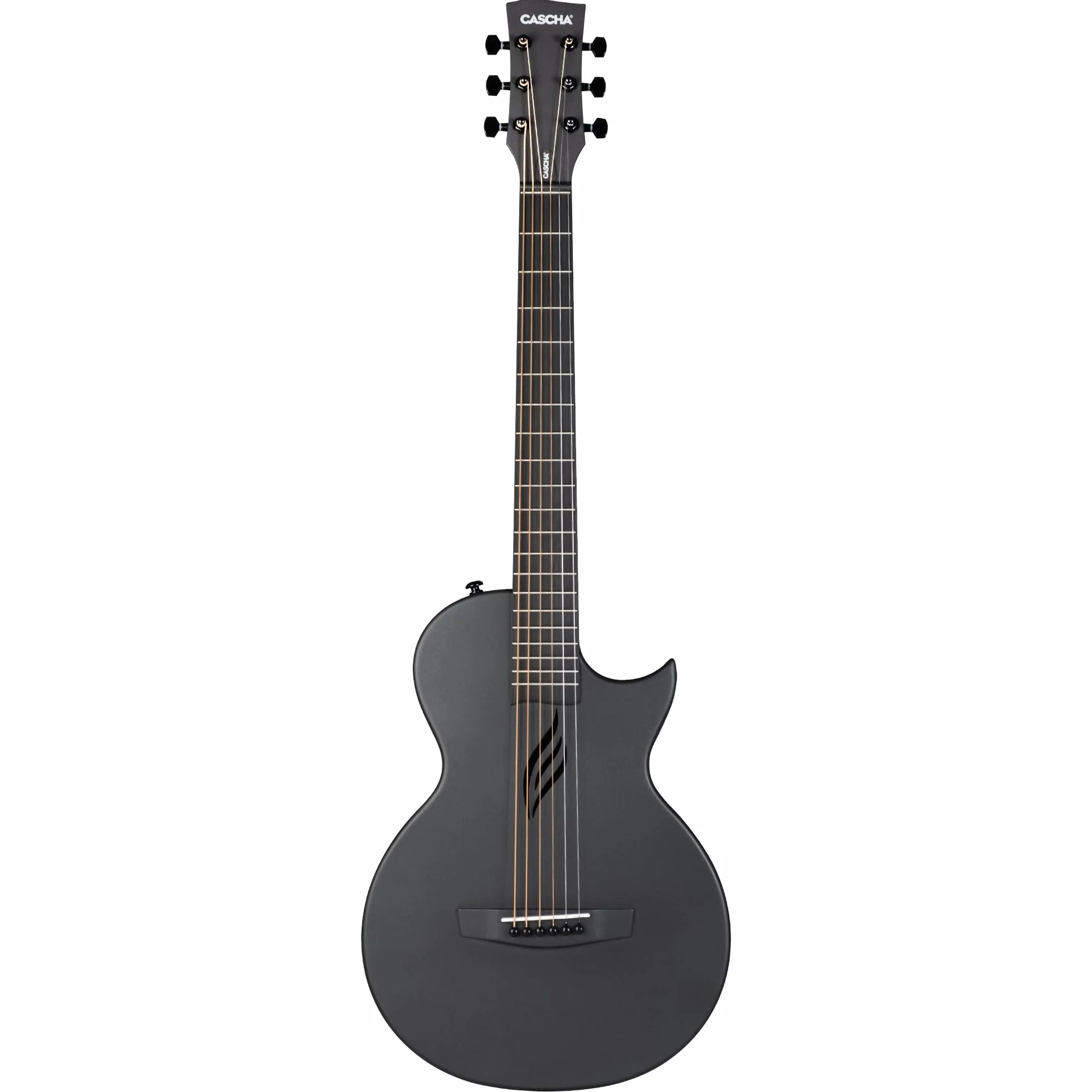 Cascha Gitara akustyczna z włókna węglowego, zestaw z torbą gigbag, paskiem, ściereczką, kostkami i strunami