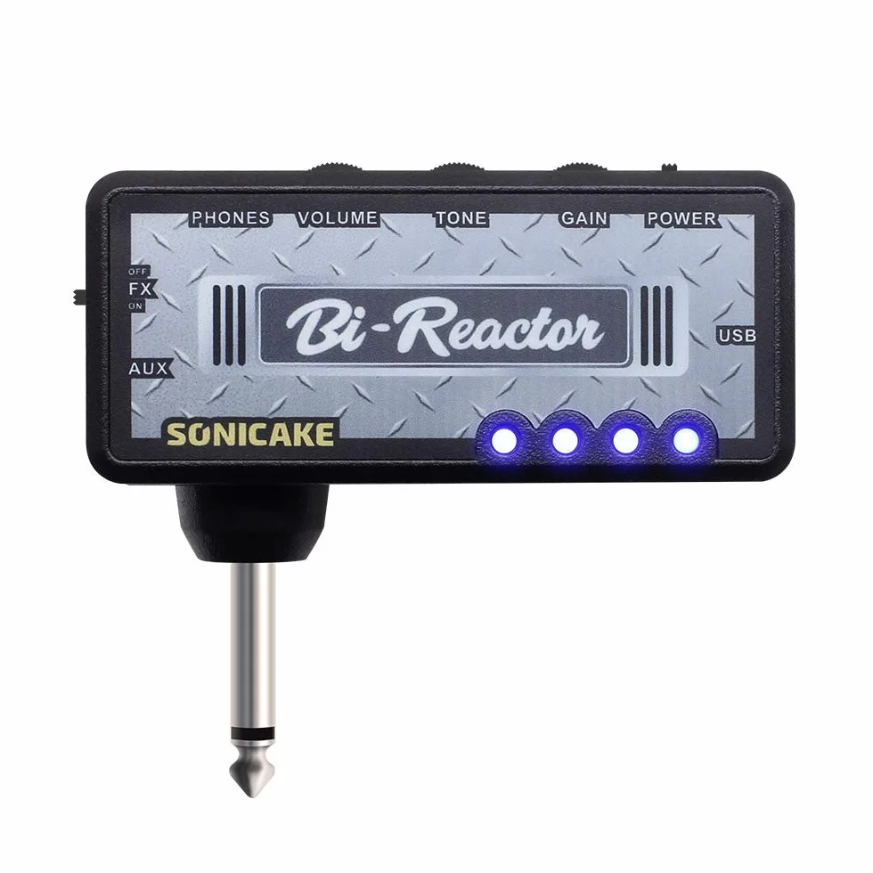 SONICAKE Bi-Reactor przenośny wzmacniacz słuchawkowy do gitary USB ładowany z opóźnieniem