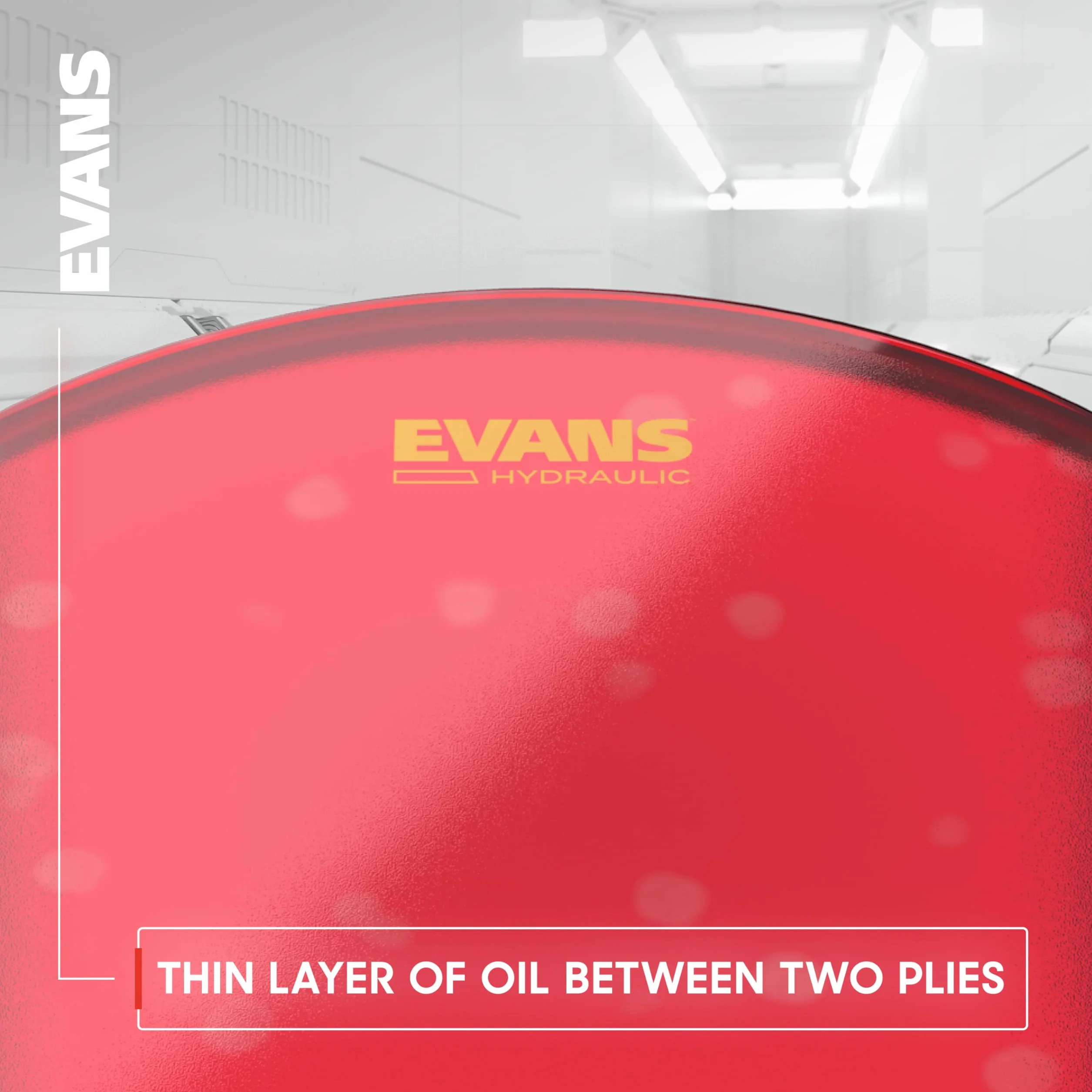 Evans hydrauliczny czerwony zestaw fuzji (25,5 cm, 30,5 cm, 35,5 cm) z powłoką UV 14"