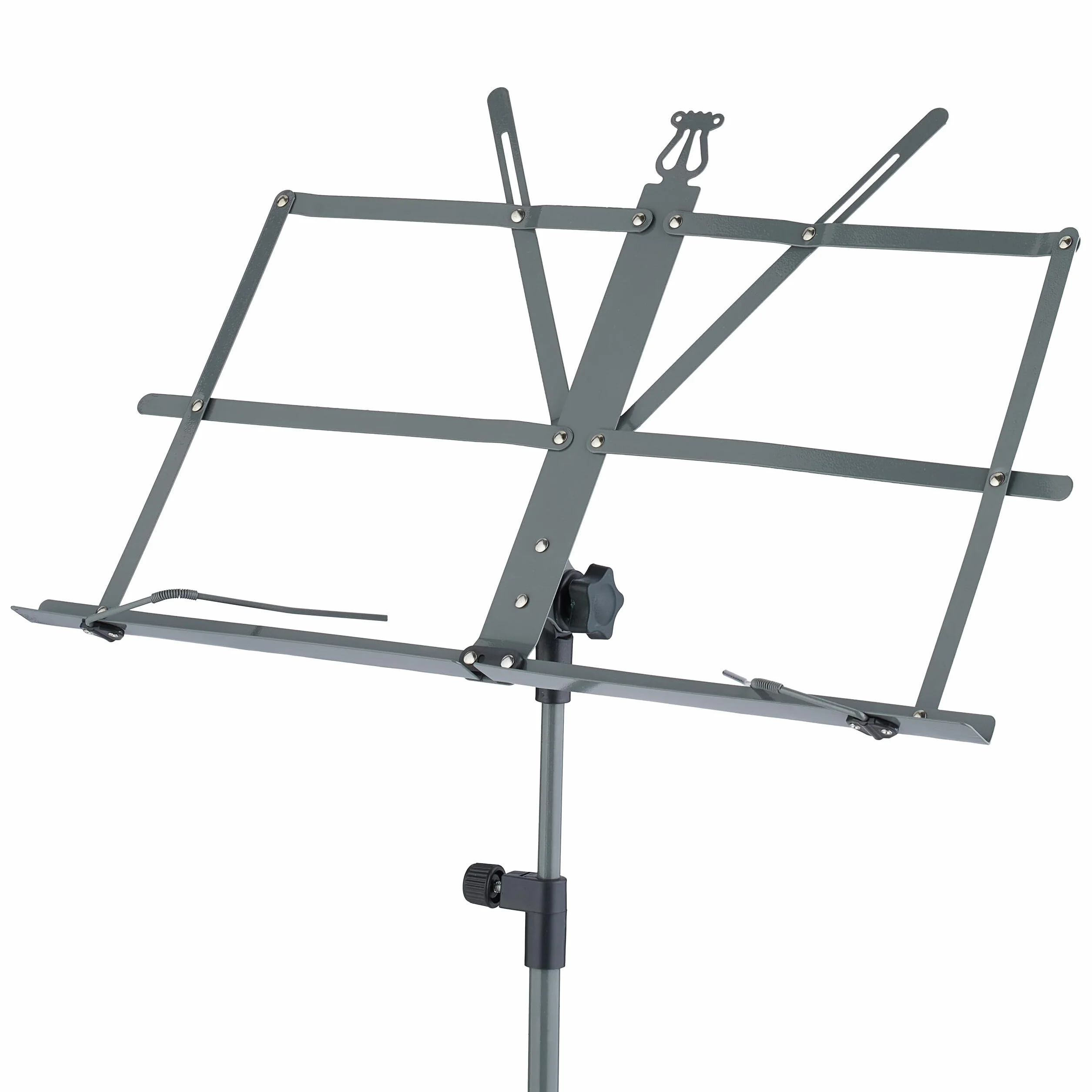 Relaxdays Stojak na nuty, składany pulpit na nuty, wys. x gł.: 140 x 53 x 49 cm, wysuwany, z metalu, gitara, skrzypce, śpiew, szary