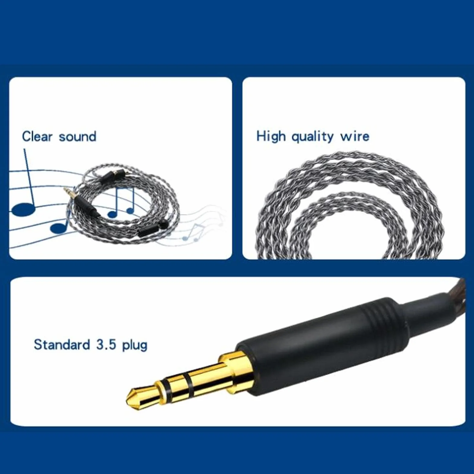 Kabel do Aktualizacji Słuchawek 3,5 Mm do A2DC Posrebrzana miedź Drut Zastępczy do Rozwiązania ATH CKS1100 E50 E70 LS300 3,9 Stopy