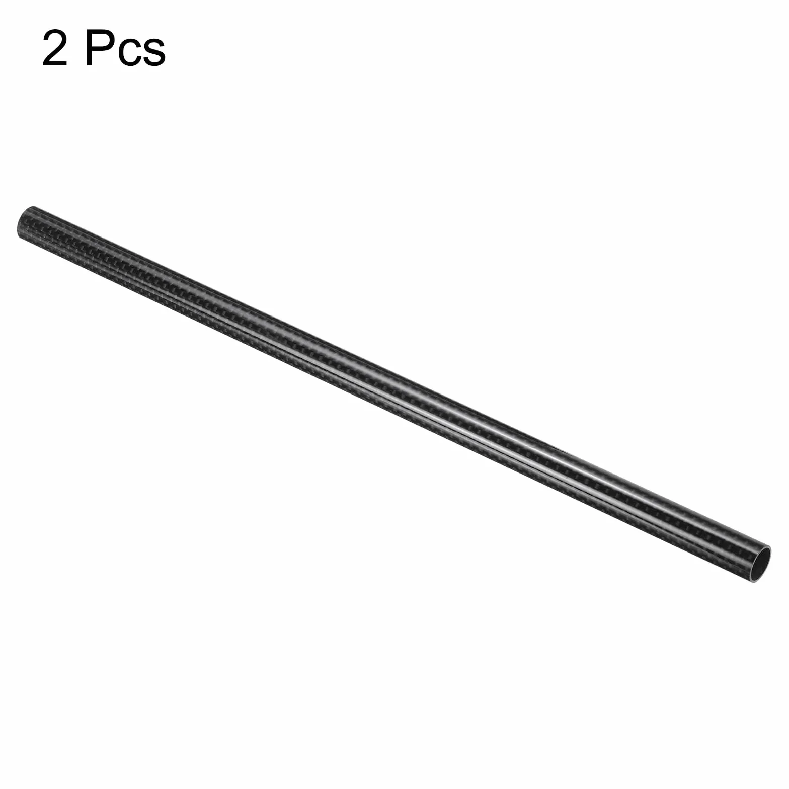 QUARKZMAN 2 sztuki rura z włókna węglowego 12 x 14 x 330 mm błyszcząca powierzchnia okrągły pręt węglowy 3K zwinięty do samolotu RC Multicopter Quadcopter