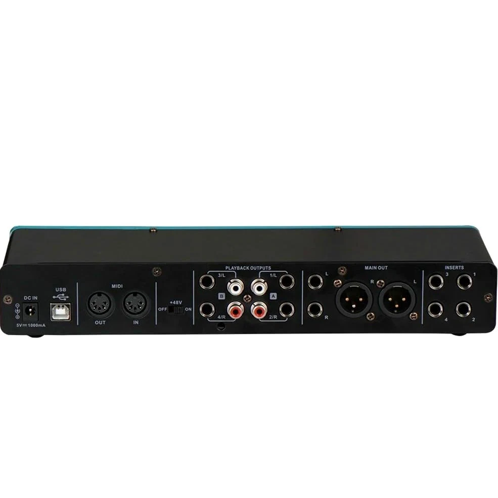 Kompaktowy mikser audio USB 4 x 4 karta dźwiękowa ze zintegrowanym przedwzmacniaczem do przenośnego nagrywania studyjnego i domowego