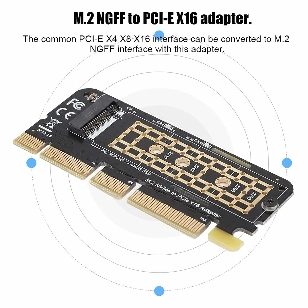 M.2 NGFF SSD do PCI-E 3.0 X16 High Speed SSD Adapter do dysku twardego dysk twardy M klucz interfejs karty do domu/biura/odtwarzacza gier