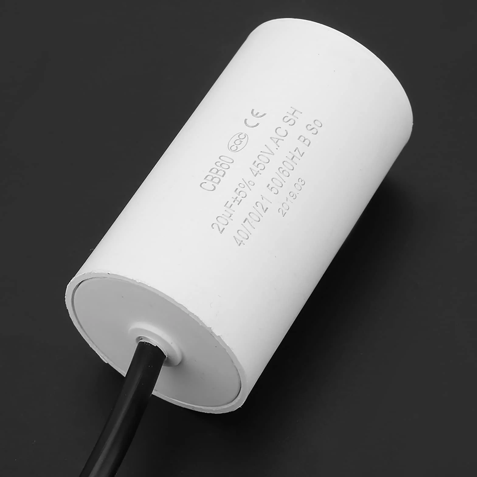 Kondensator rozruchowy Kondensator Silnik CBB60 450V 20uF Kondensator Microfarad z przewodem przewodowym