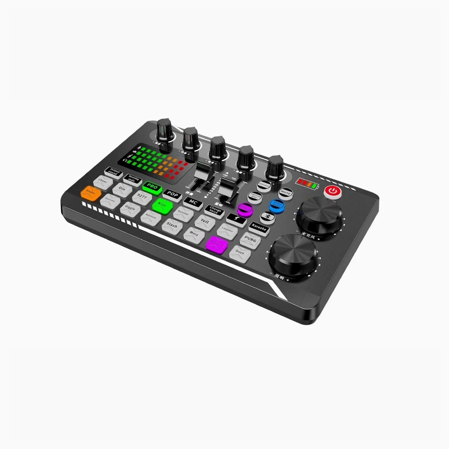 Mikser dźwięku, F998 Audio USB Zewnętrzna karta dźwiękowa mikrofon Personal Entertainment SEADST STREAM STREAM NA PC PC PONIG INFORMACJA Numer modelu komputerowego Łatwy w użyciu i sterowaniu (Color