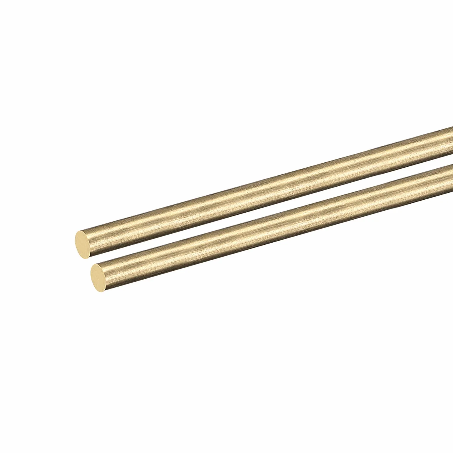 DMiotech 2 szt. 4 mm x 200 mm masywny pręt okrągły mosiądz drążki tokarskie mosiądz