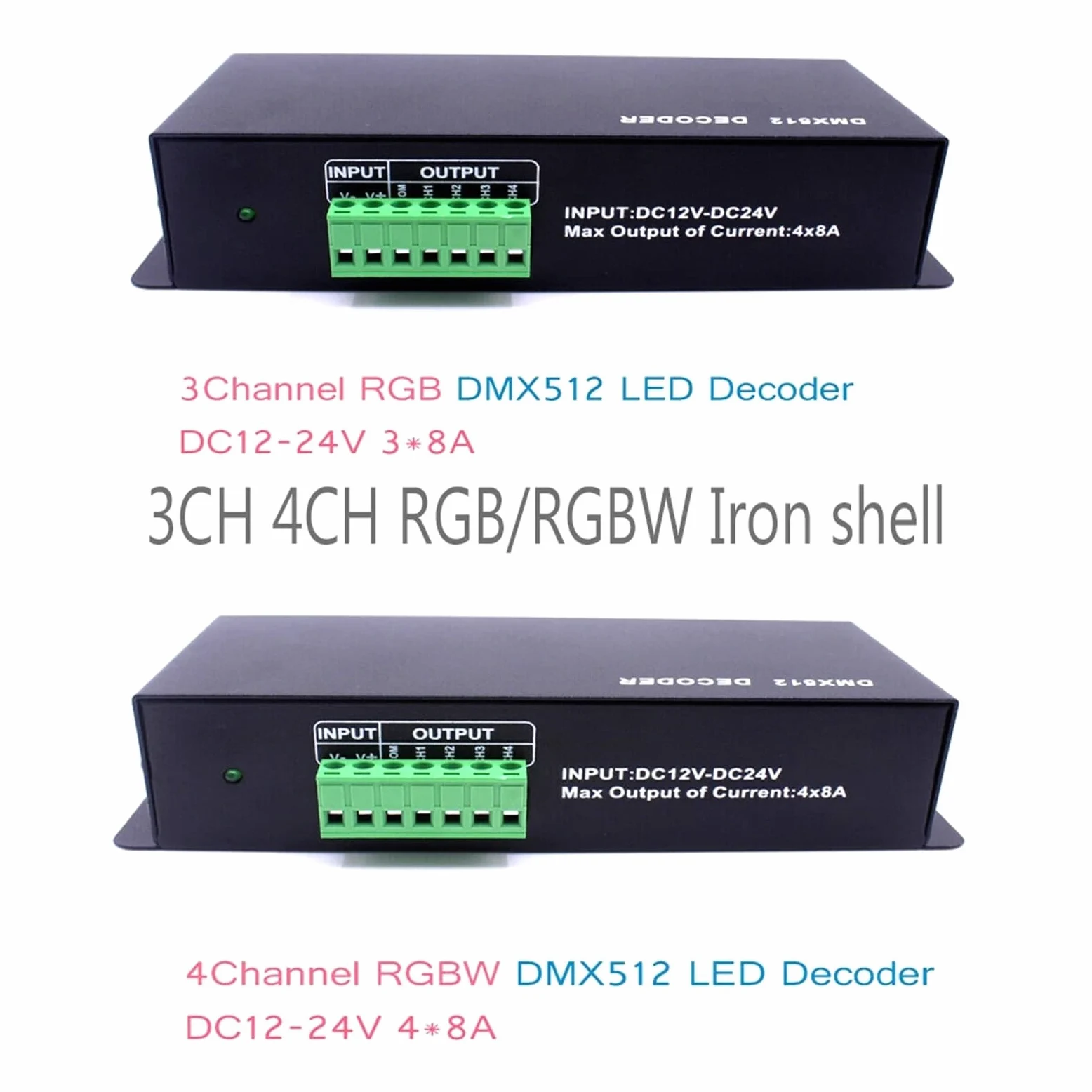 DMX512 RGB RGBW kontroler LED 3/4/6/12/24CH 30CH 30 kanałów 2A 3A 5A dekoder ściemniacz sterownik do taśmy 5050 RGBWW (4ch Rgbw Mini)