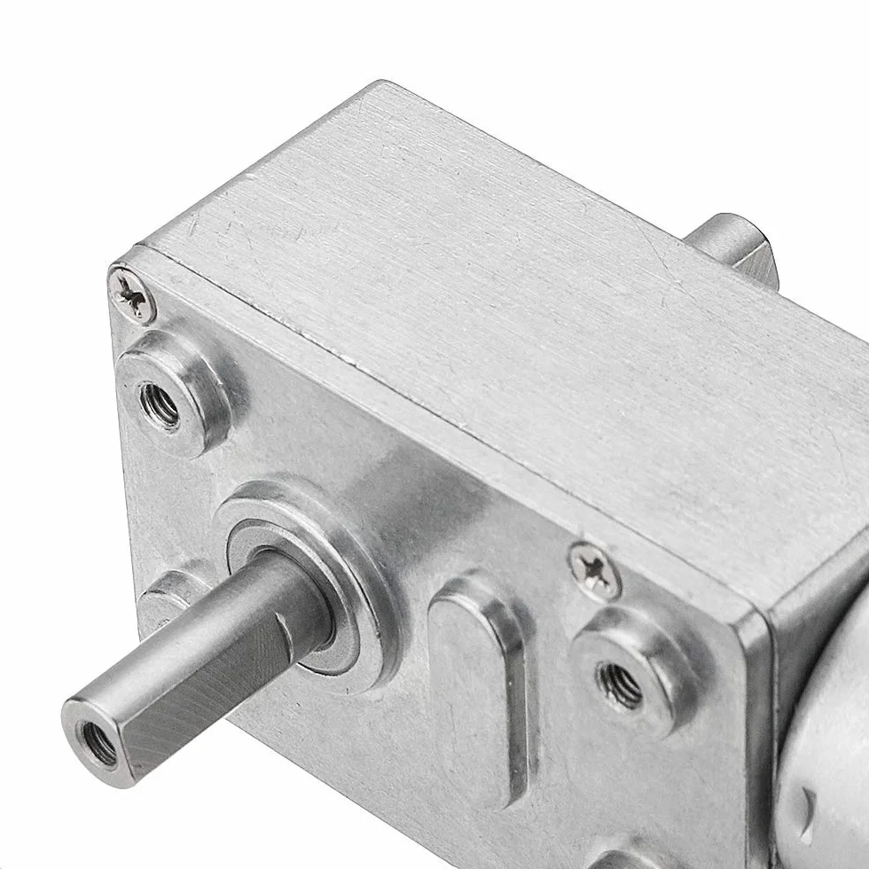 DollaTek JGY-370 DC 24 V 150 RPM podwójny wa?ek przek?adnia ?limakowa silnik samozaciskowy przek?adnia redukcyjna