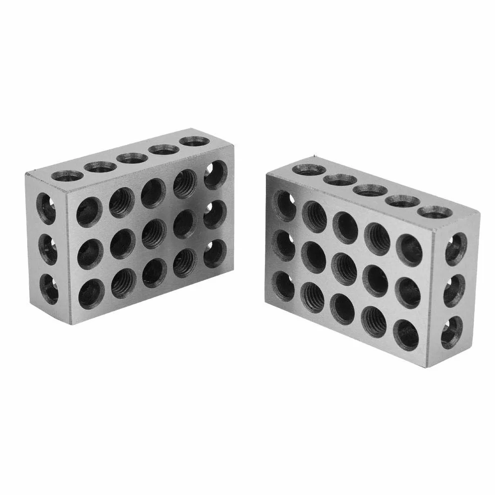 Bloki ze stali hartowanej, 2szt. 25x50x75mm 23 otwory frezowanie równoległe bloki zaciskowe narzędzia tokarskie do obrabiarek, klocek frezujący