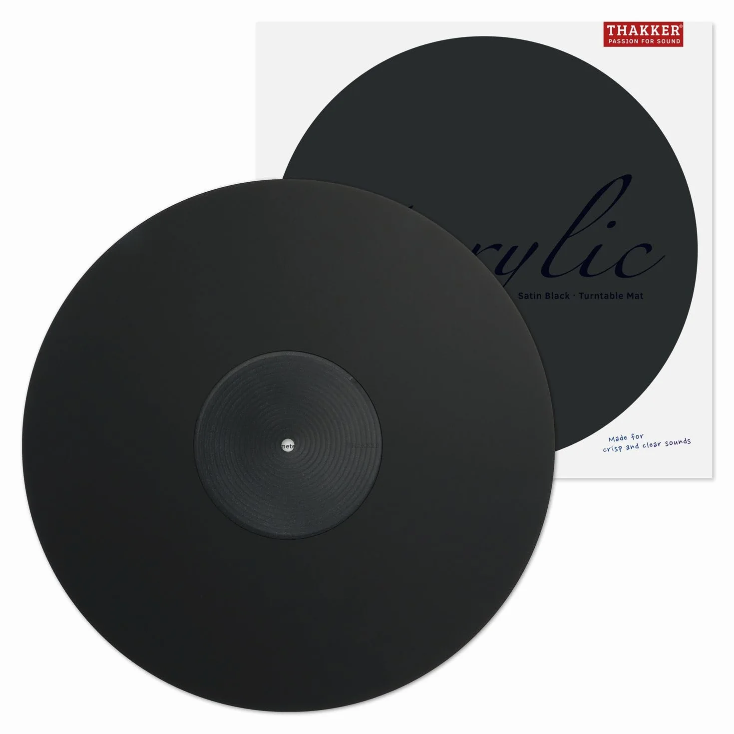 THAKKER Acrylic Mat Satin Black 12" nakładka na talerz z hartowanego szkła akrylowego Ø 300 mm czarna