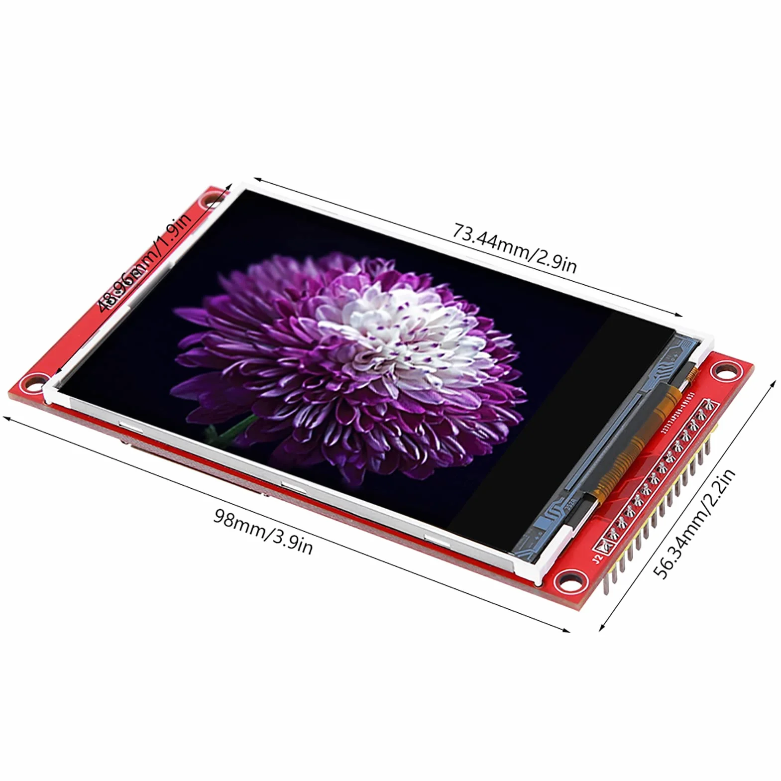 Moduł Ekranu LCD, moduł Ekranu LCD, Obszar AA 1,9 X 2,9 Cala TFT 3,5 Cala SPI Serial 480 X 320 Pikseli ILI9488 Układ Sterownika 4-przewodowy SPI, Wyświetlacze LCD