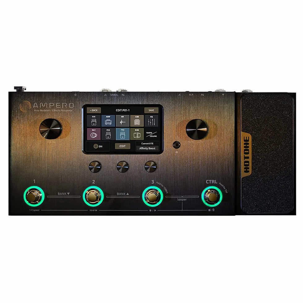 Hotone Ampero MP-100 gitara basowa modelowanie szafki na podczerwień symulacja wielojęzyczne wielofunkcyjne efekty z pedałem ekspresji stereo OTG USB interfejs audio