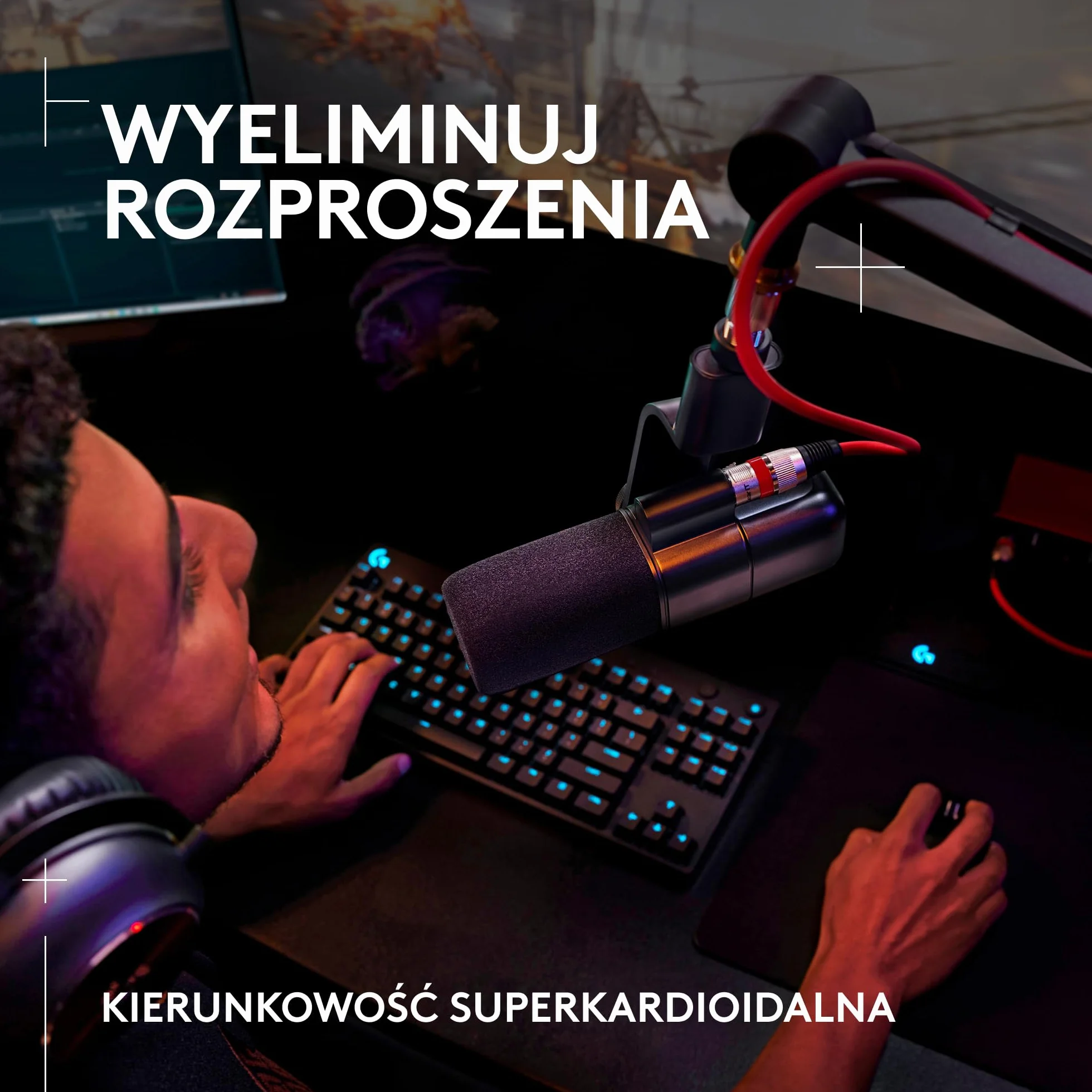 Logitech G Yeti Studio Aktywny Mikrofon Dynamiczny Xlr Do Gier, Aktywny Przedwzmacniacz Clearamp, Kapsuła Z Podwójną Membraną, Wewnętrzny Uchwyt Antywstrząsowy - Biały