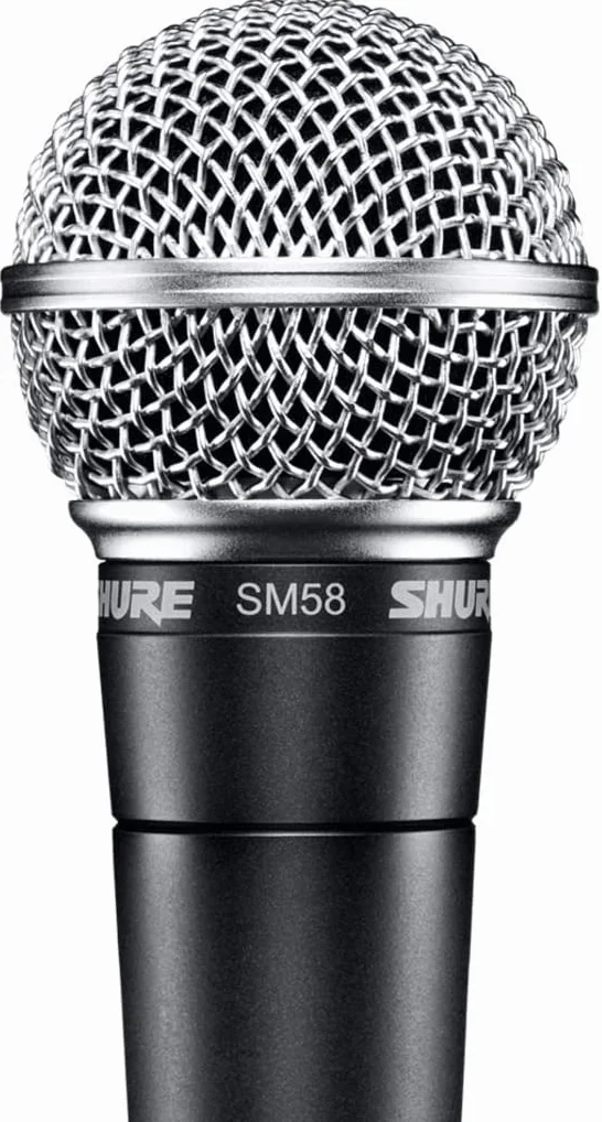 Shure SM58-LC Dynamiczny mikrofon wokalny z pneumatycznym mocowaniem wstrząsu, wbudowany filtr pop, klip A25D, 3-pinowy złącze XLR, brak kabla (SM58-LCE)
