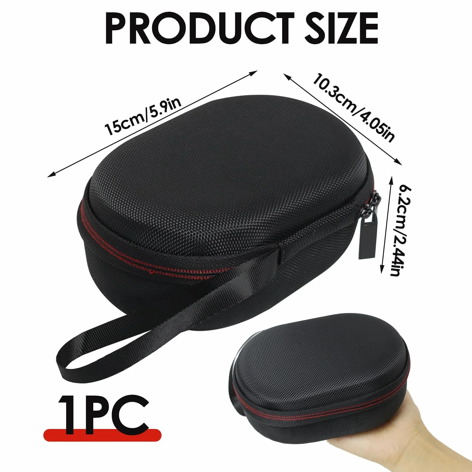 Etui do JBL Clip 5 / Clip 4 Eco wodoodporne, wodoodporne i odporne na uderzenia etui podróżne, etui podróżne z materiału EVA, idealne dopasowanie, tylko torba – czarne, przenośne twarde etui