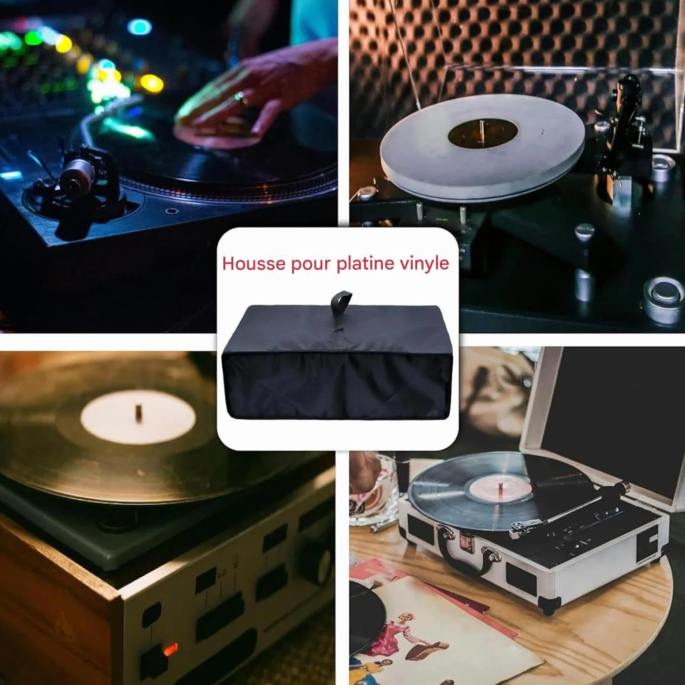 Pokrowiec na gramofon | Wodoodporny pokrowiec na gramofon | Ochrona z tkaniny Oxford do kolekcjonerskiego sprzętu muzycznego do kawiarni, restauracji, biblioteki i domu