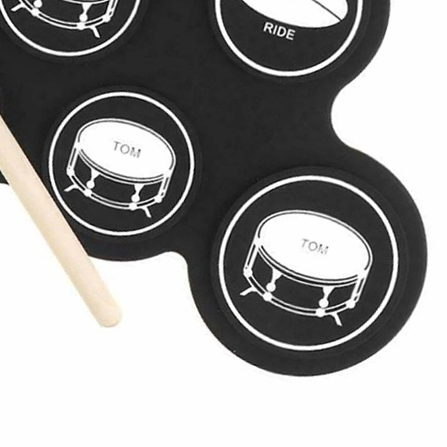 USB Roll Up Drum Pad do ćwiczeń 7 Podkładek Silikonowa Perkusja Elektroniczna 5 Strojów 8 Utworów Demonstracyjnych 3 Rytmy