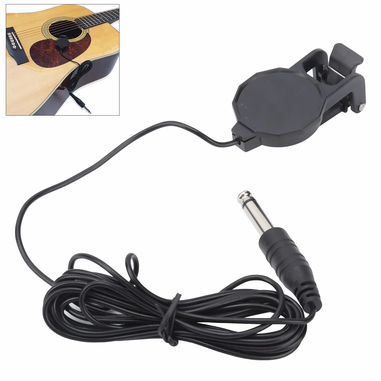 ClipOn Pickup Mikrofon Gitarowy Piezo Akustyczny Skrzypce Ukulele Akcesoria Występy na Scenie Lekki Przenośny