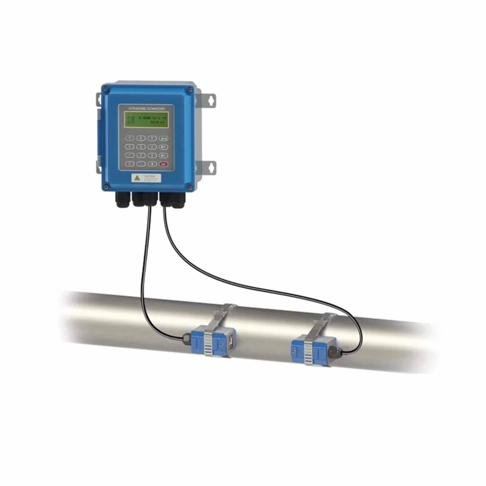 Cyfrowy przepływomierz TUF-2000B-TS-2 Przetwornik DN25mm-DN100mm Ultradźwiękowy Przepływomierz Cieczy Typ Montowany Na Ścianie ModBus Przepływomierz Wody
