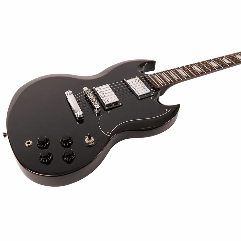 VINTAGE V69 COASTER SERIES GITARA ELEKTRYCZNA - CZARNA BŁYSZCZĄCA